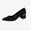 Genuine leather women high-heel shoe