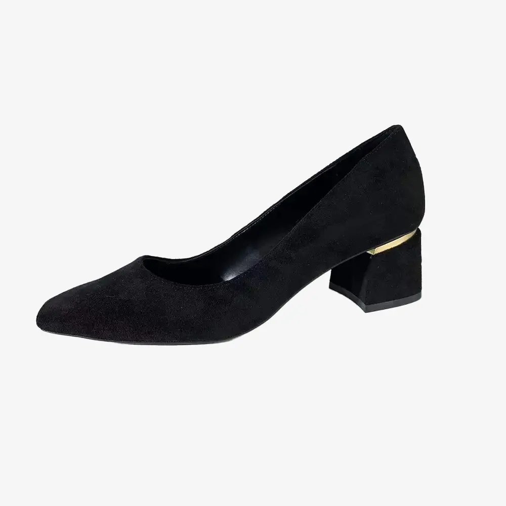 Genuine leather women high-heel shoe