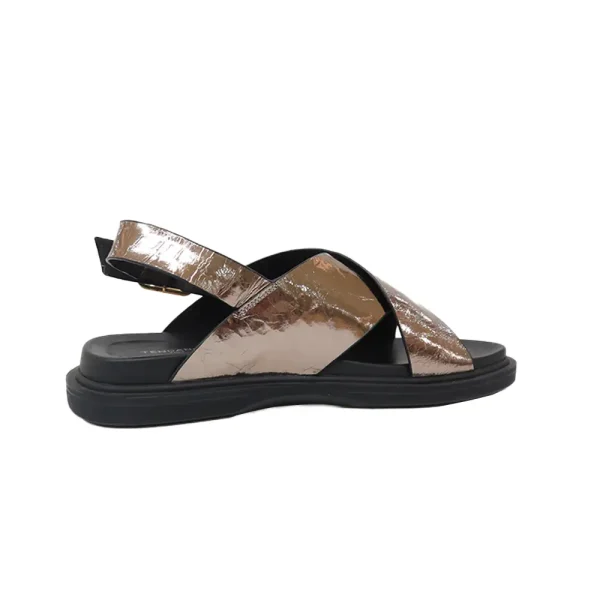 Wholesale height 6cm women sandal shoe in patent genuine leather