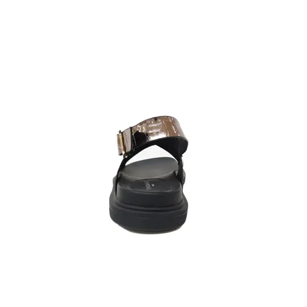 Wholesale height 6cm women sandal shoe in patent genuine leather