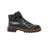 Wholesale women fashionable bootie shoe in black genuine leather