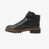 Wholesale women fashionable bootie shoe in black genuine leather