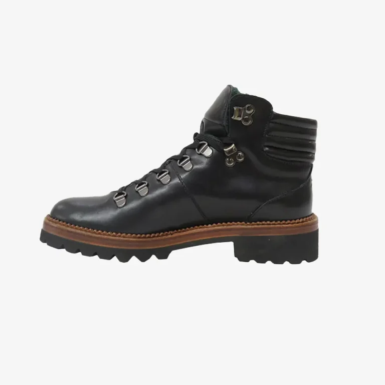 Wholesale women fashionable bootie shoe in black genuine leather