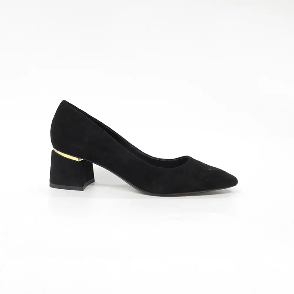 Genuine leather women high-heel shoe