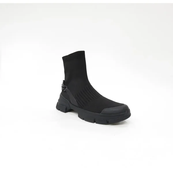 Wholesale height 13cm women fashionable fly-knit boots shoe