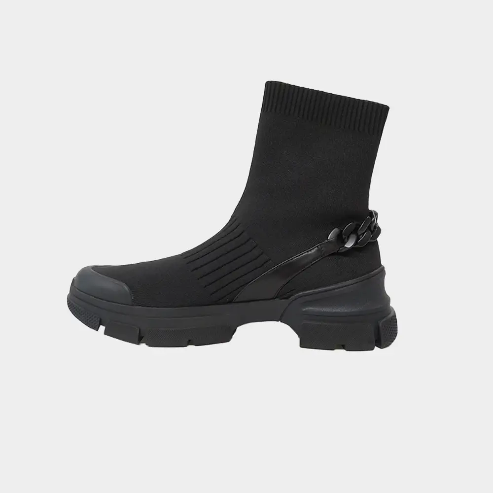 Wholesale height 13cm women fashionable fly-knit boots shoe