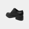 Genuine leather height 6cm women fashionable round toe dress shoe