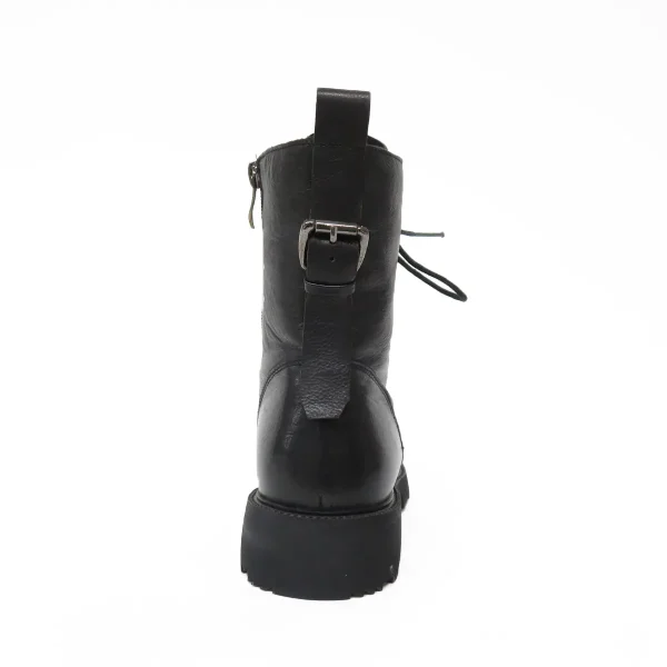 Wholesale height 16cm black genuine leather women fashionable dress boots shoe
