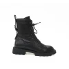Wholesale height 16cm black genuine leather women fashionable dress boots shoe