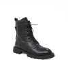 Wholesale height 16cm black genuine leather women fashionable dress boots shoe