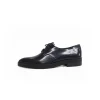 Women pointed toe dress shoe in black genuine leather