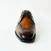 Wholesale height 7cm fashion men dress shoe in light brown genuine leather with lace