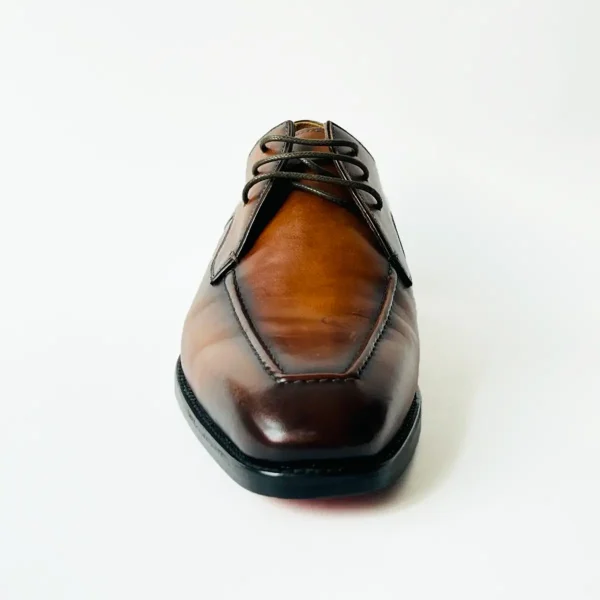 Wholesale height 7cm fashion men dress shoe in light brown genuine leather with lace