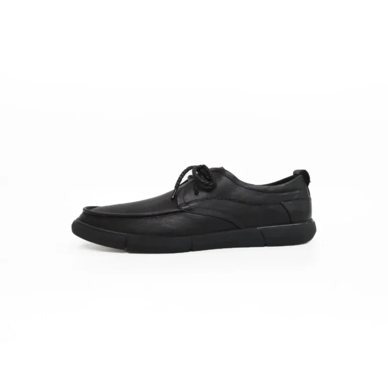 Wholesale height 7cm men casual shoe in black genuine leather