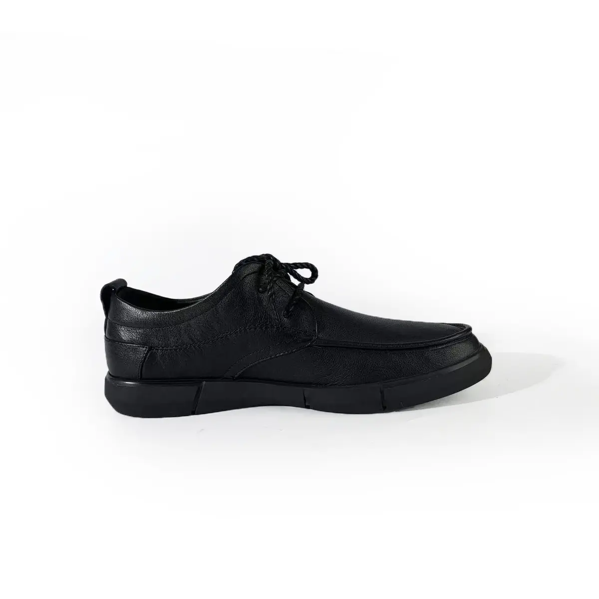Wholesale height 7cm men casual shoe in black genuine leather