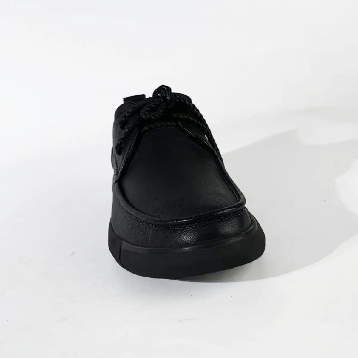 Wholesale height 7cm men casual shoe in black genuine leather