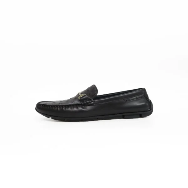 Wholesale men casual shoe in black genuine leather