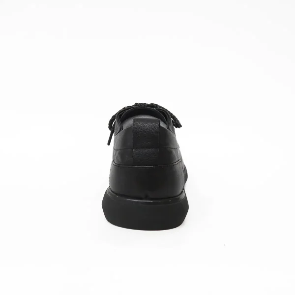 Wholesale height 7cm men casual shoe in black genuine leather