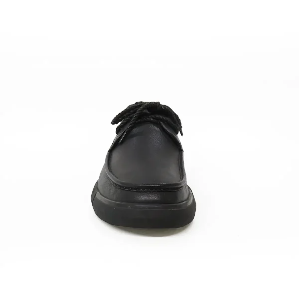 Wholesale height 7cm men casual shoe in black genuine leather