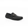 Wholesale men casual shoe in black genuine leather