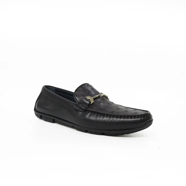 Wholesale men casual shoe in black genuine leather